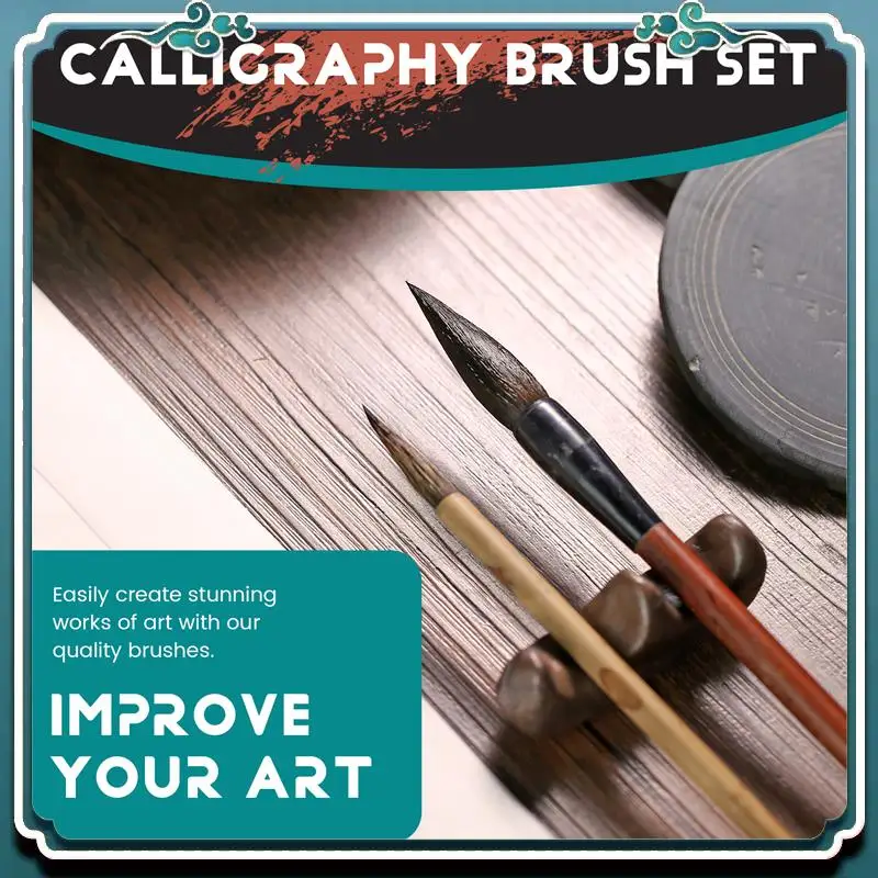 Premium 12 PCS Chinese Calligraphy Brush Set-Painting Writing Watercolor Sumi Brushes Set Kanji Japanese Drawing Art Brushes