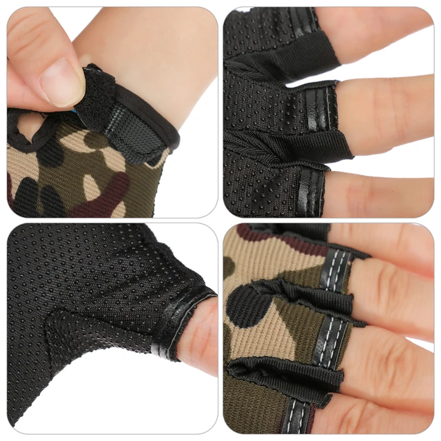 Breathable Non-slip Cycling Gloves Half Finger Bicycle Gloves High Elastic  Gloves Camouflage Children's Bike Gloves Equipment - AliExpress