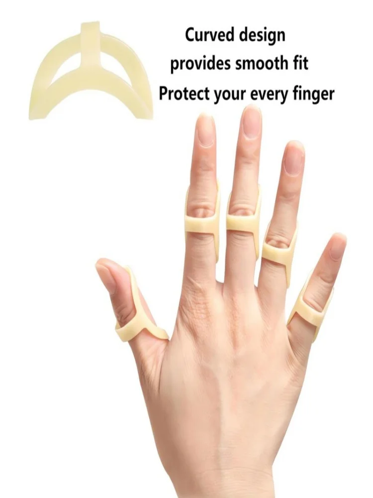 Ovale Fingerschiene, 5er-Pack Trigger-Fingerschiene für Arthritis, gebrochener Knochen, 5 Größen Stützstrebe Fingerstabilisatorstrebe – Detail 5