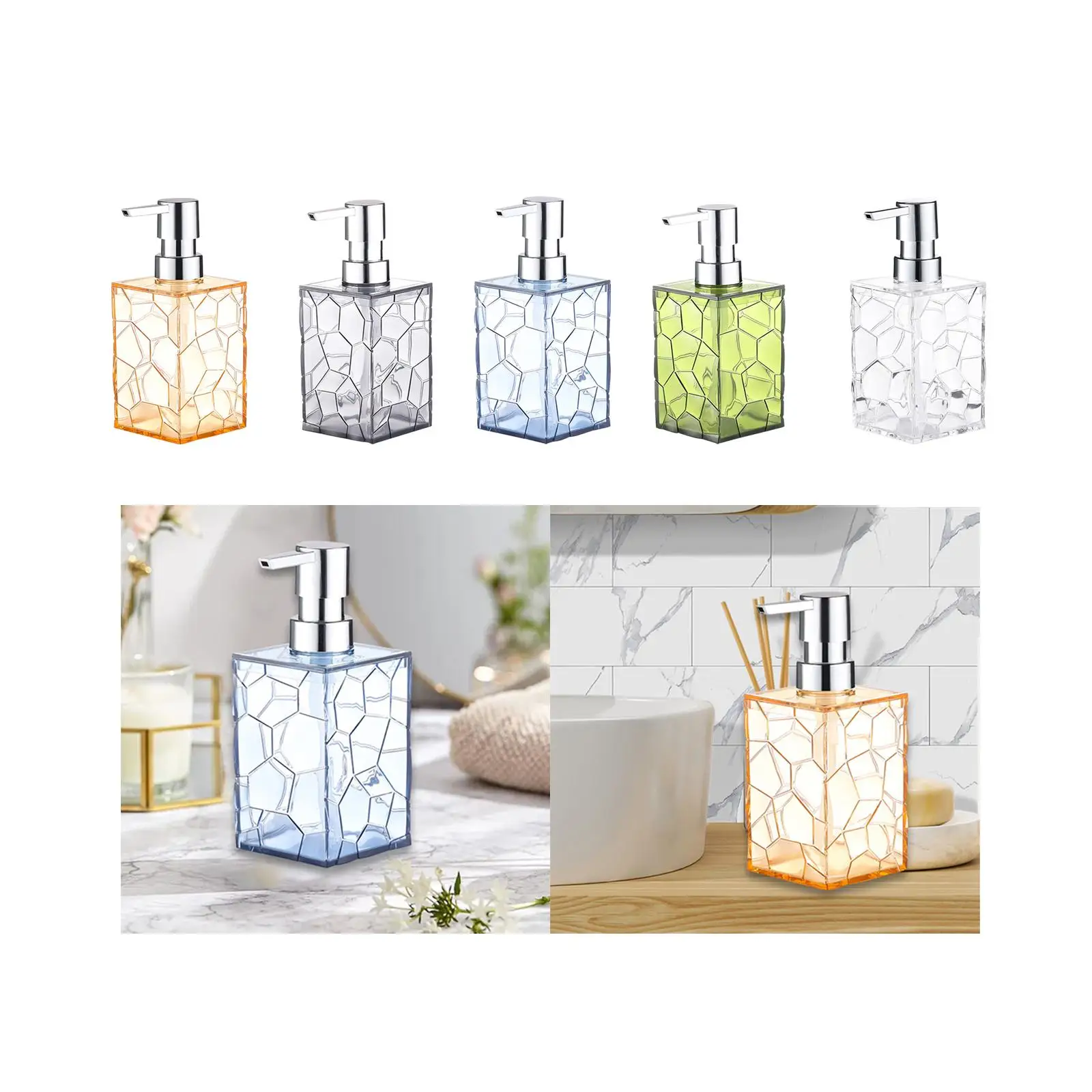 Dish Soap Dispenser Refillable Multifunctional Shampoo Dispenser for Bathroom Beauty Salon Household Cosmetology Dining Room