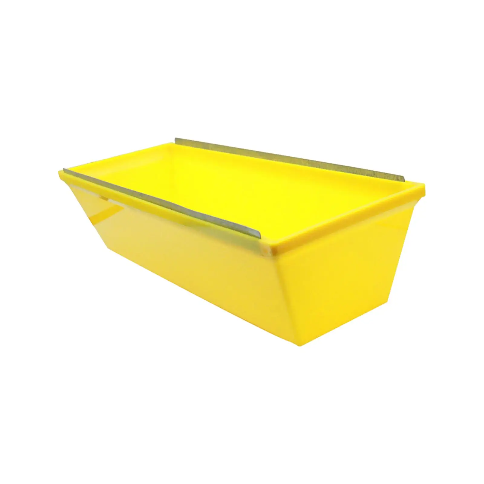 

12” Mud Pan Durable Professional Tapered Sides Heavy Duty Sheared Edges Easy to Clean Quicker Knife Cleaning with Scraping Bar