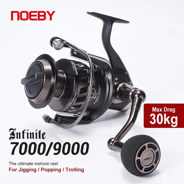 NOEBY Infinite 7000 9000 Full Metal Spinning Fishing Reel Max Drag