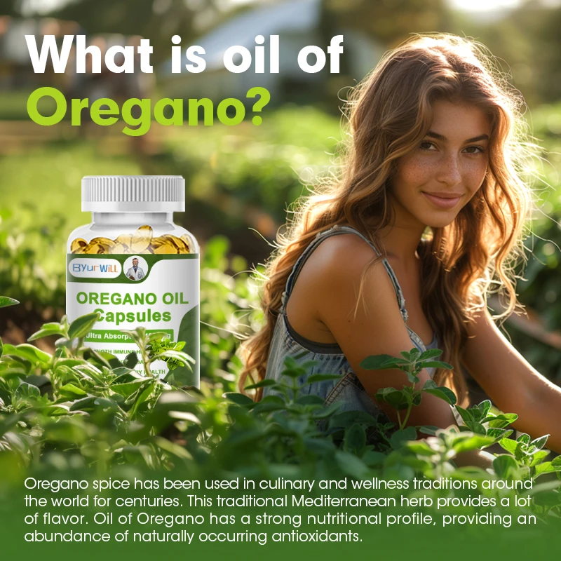 Oregano oil Capsules Omega 3 6 9 Vitamin E for Gut Mood Blood Health Blood Circulation Cholesterol Hormone Balance Skin Beauty