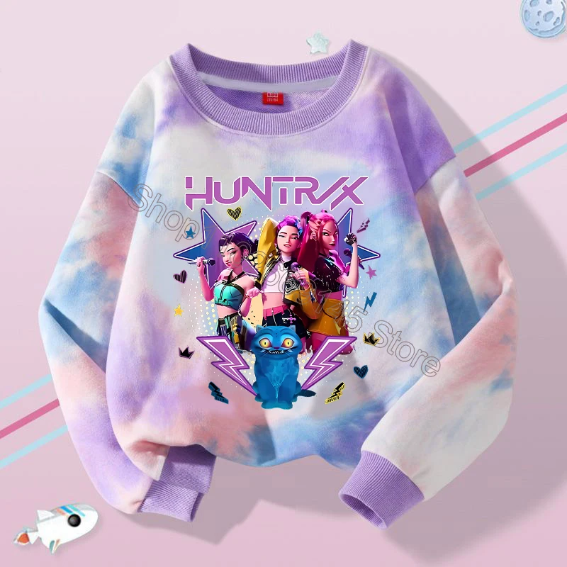Korean Pop Demon Hunter Kids Cartoon Long Sleeve Hoodie
