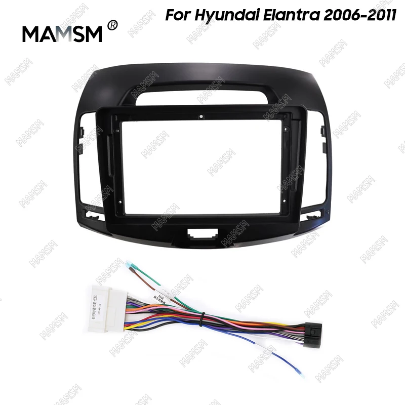 

MAMSM Car 9 inch Fascia Radio Panel Panel Dash Kit Install Adapter Console Frame For Hyundai Elantra 2006-2011（LHD）Radio Player