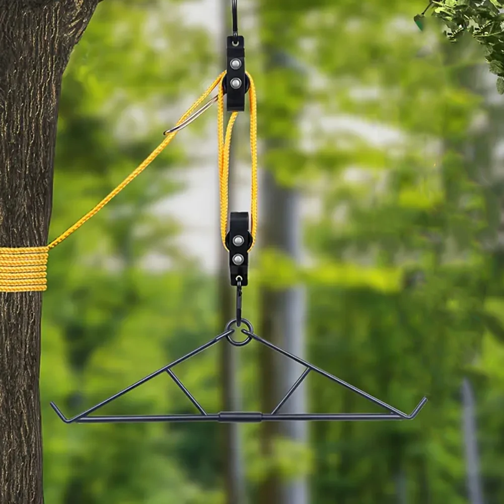700LB Capacity Elk Hoist Pulley Lift System with Gambrel Deer Hunting Game Hoist Pulley Lift System Deer Hunting Accessories