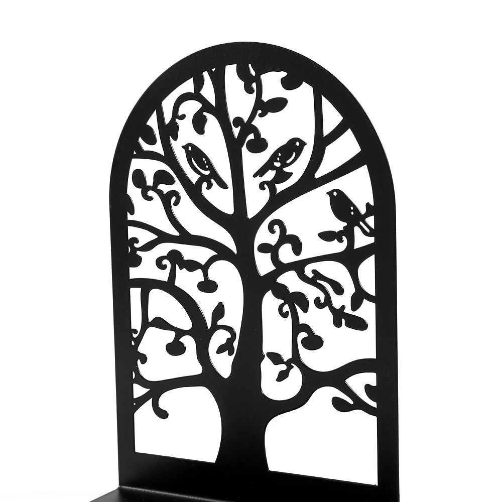 2Pc Tree Bookend, Metal Material Boo kend, Office Accessories for Readers and Book Fans, Desktop Storage and Decorative Supplies 5