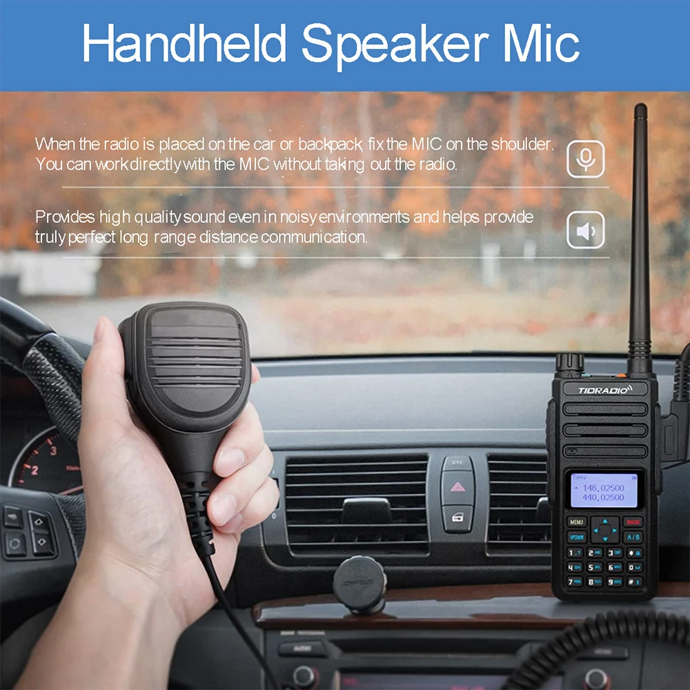 Original Baofeng BF-H6 Walkie Talkie 10KM VHF UHF Dual Band Handheld Portable Ham Radio 10W Powerful Two Way Transceiver Radio 2