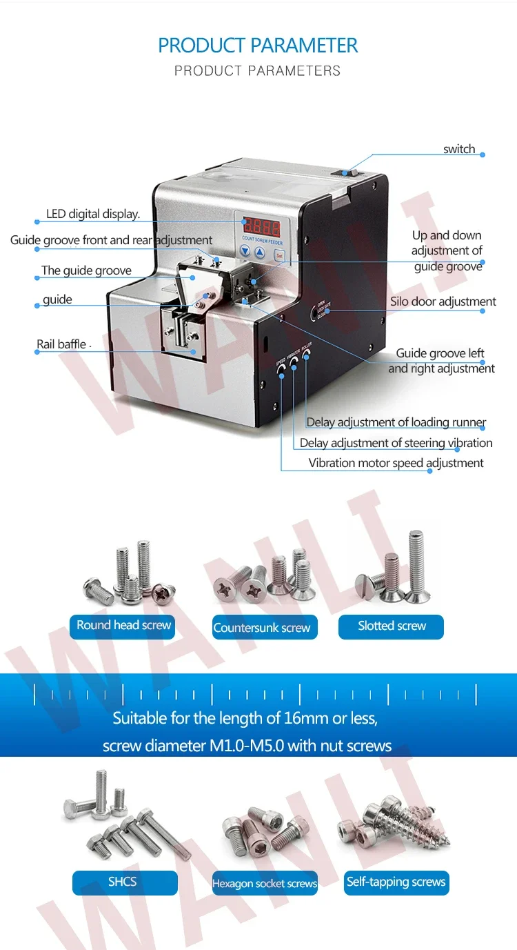 220V New KLD-K50/KLD-K52 Automatic Digital Display Screw Arrangement Machine 15W