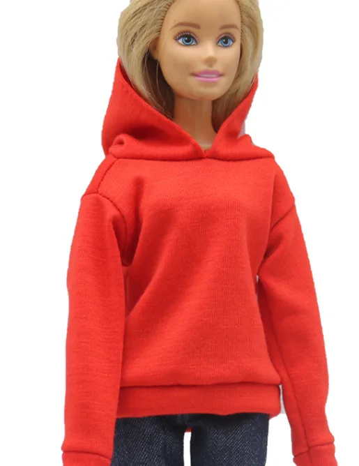 Stylish Hooded Sweater and Denim Shorts Set