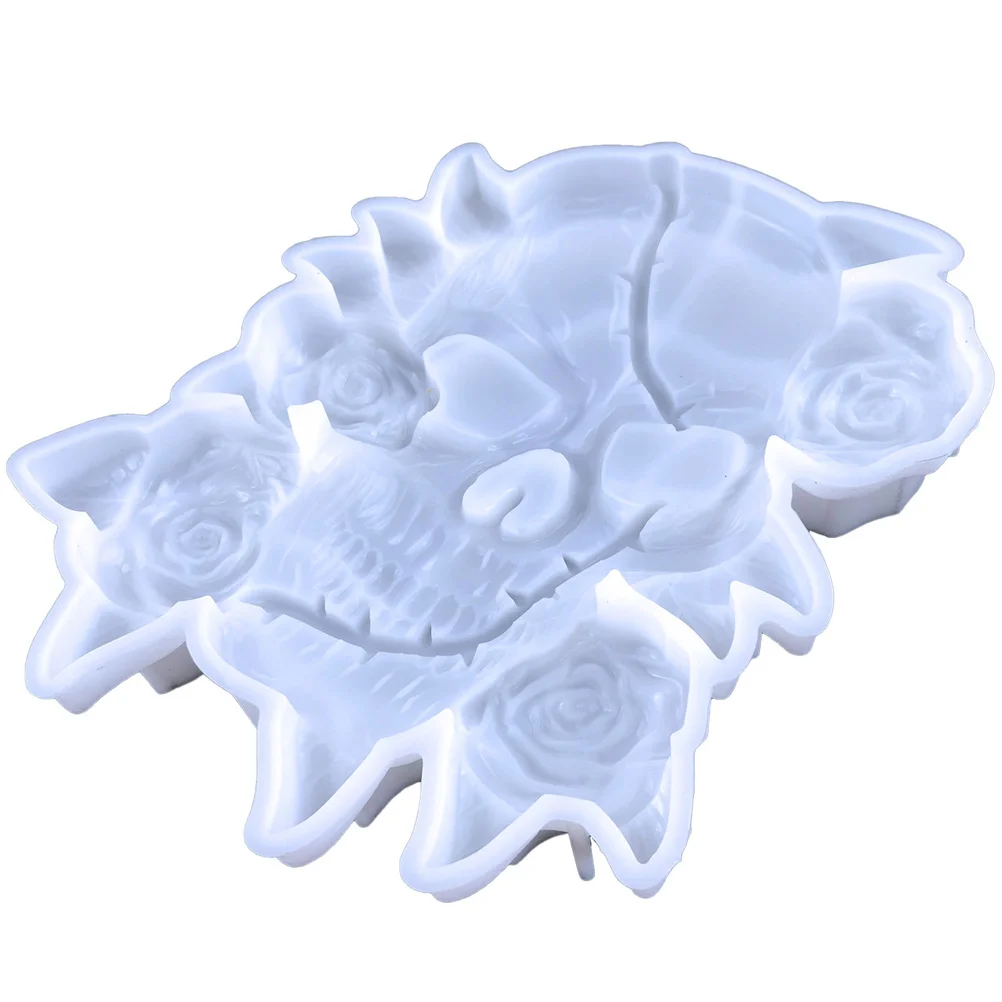 

Skull Decoration Mold Silicone Halloween Molds DIY Tool for Household Craft Making