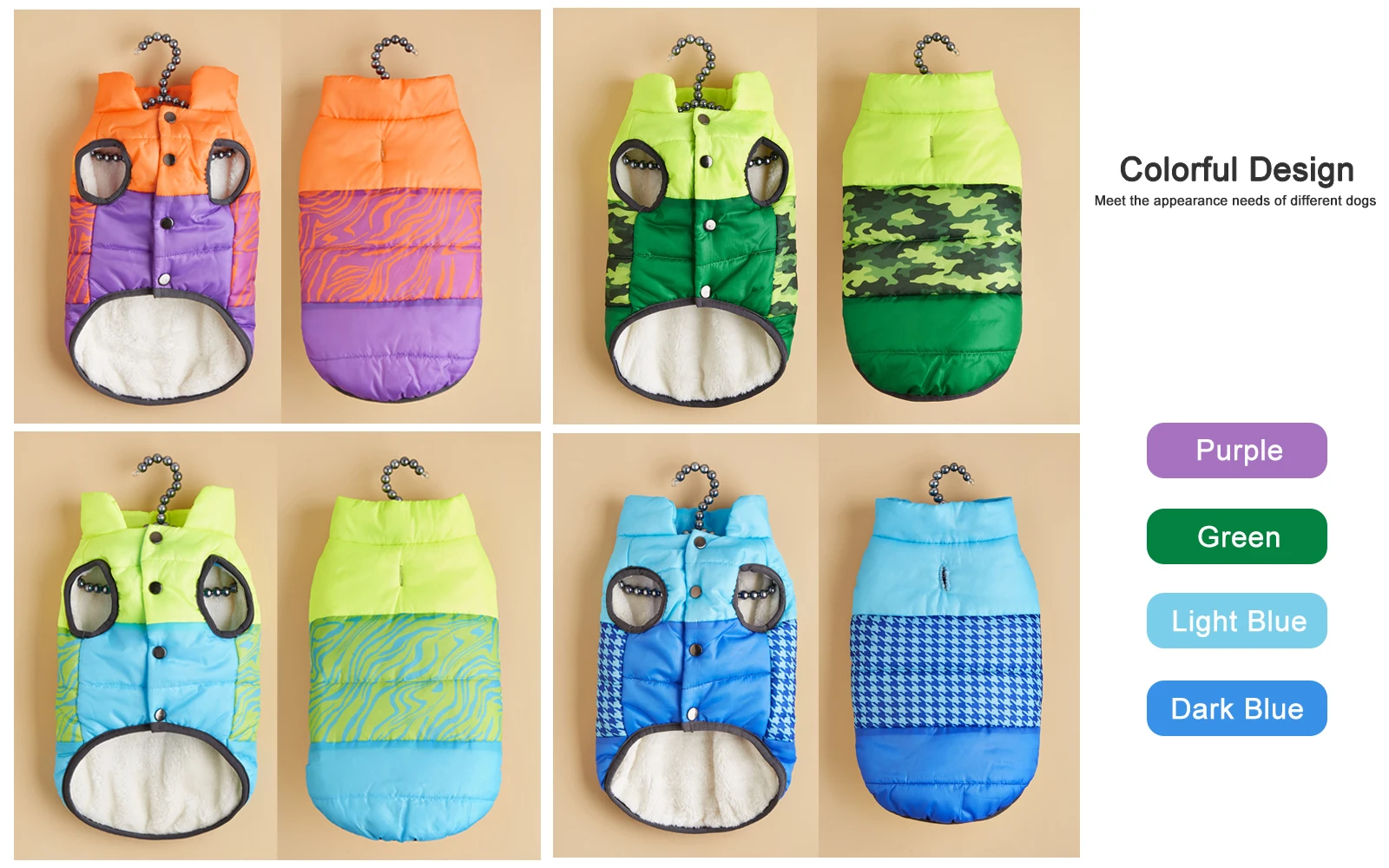 Winter Dog Jacket Windproof Warm Coat For Small And Medium Dogs_voghion.com