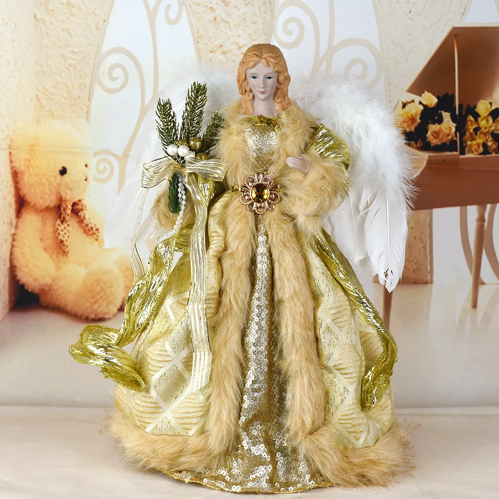 

Christmas Angel Dolls Home Decor New Year Noel Christmas Tree Ornaments Angel Navidad Decoration Kids New Year Gift Natale