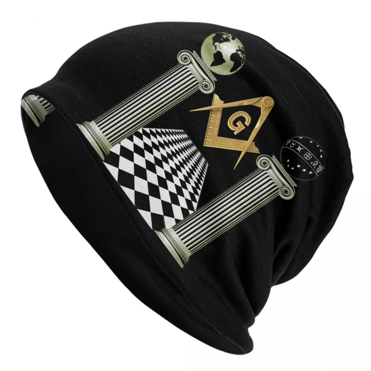 

Boaz And Jachin Solomon's Temple Skullies Beanies Caps Knitted Hat Women Men Adult Masonic Mason Freemason Bonnet Hats Ski Cap