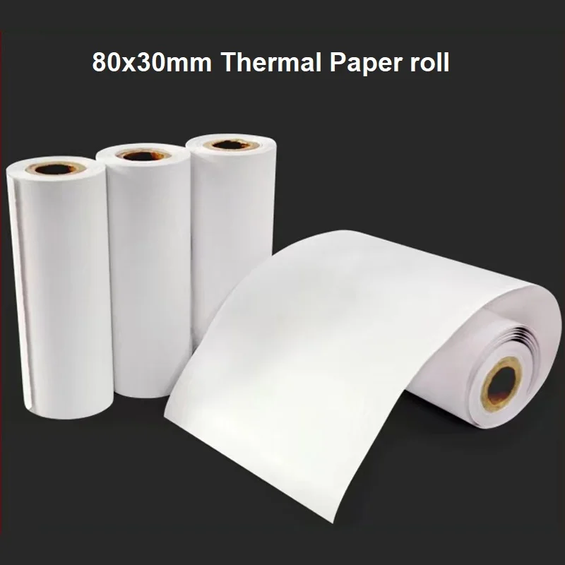 10 Rolls 80x30mm Thermal Paper Cash Register Paper for 80mm Mobile POS Printer Mini Printer Accessories