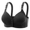 New Plus Size Front Button Underwear Nursing No Rim Gathering Side Thin Cup Button Vest Style Mom Bra 6