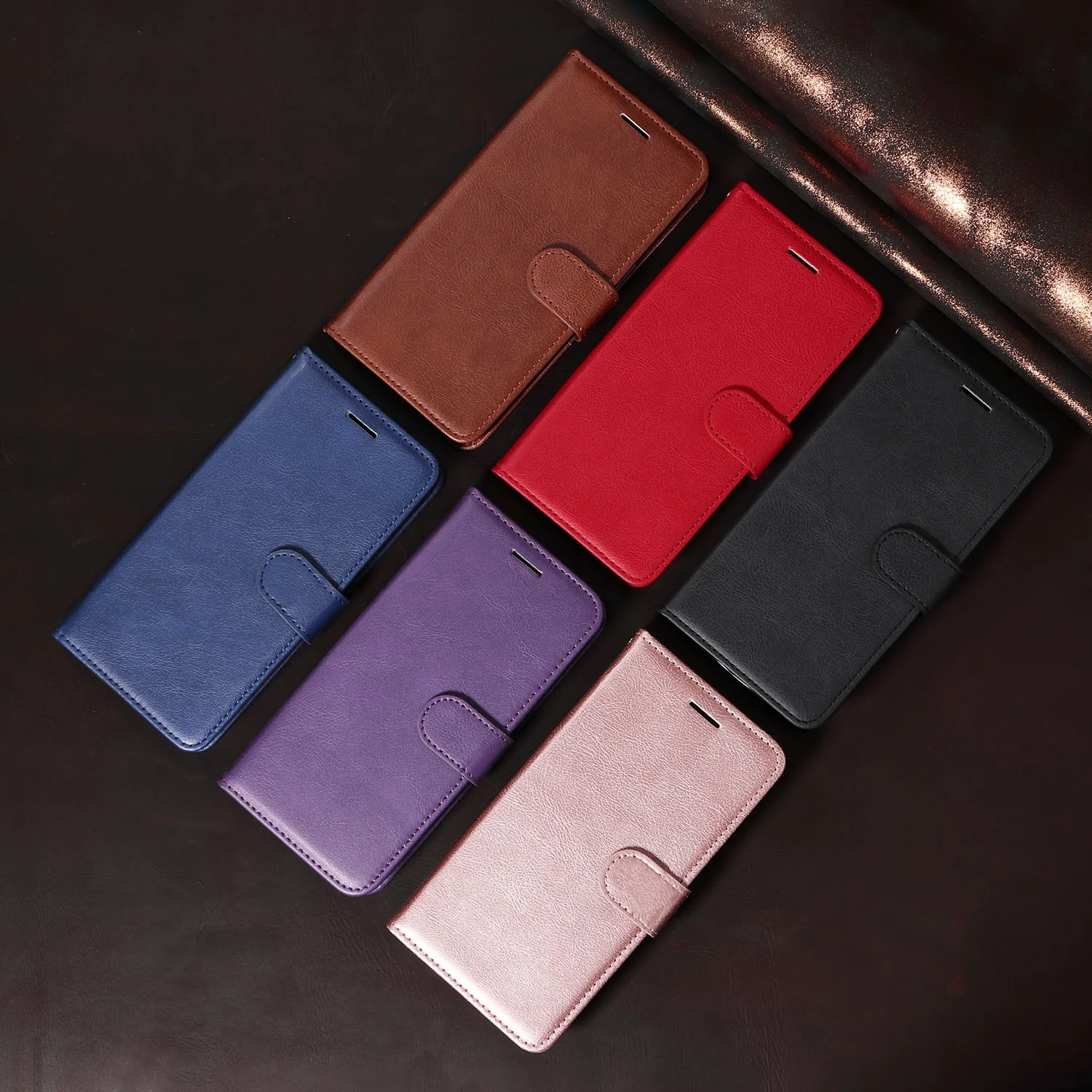Luxury Leather Flip Phone Case with Magnetic Closure and Shockproof Wallet Feature