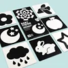 0-36M Baby Early Education Card Black And White Cards Color Training Visual Stimulation Montessori Shape Animal Cognitive Toys 3