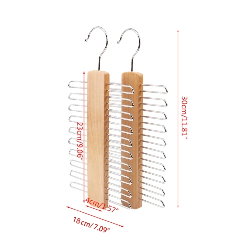 Porte-cravate en bois créatif, 20 bars, cintre pour écharpe