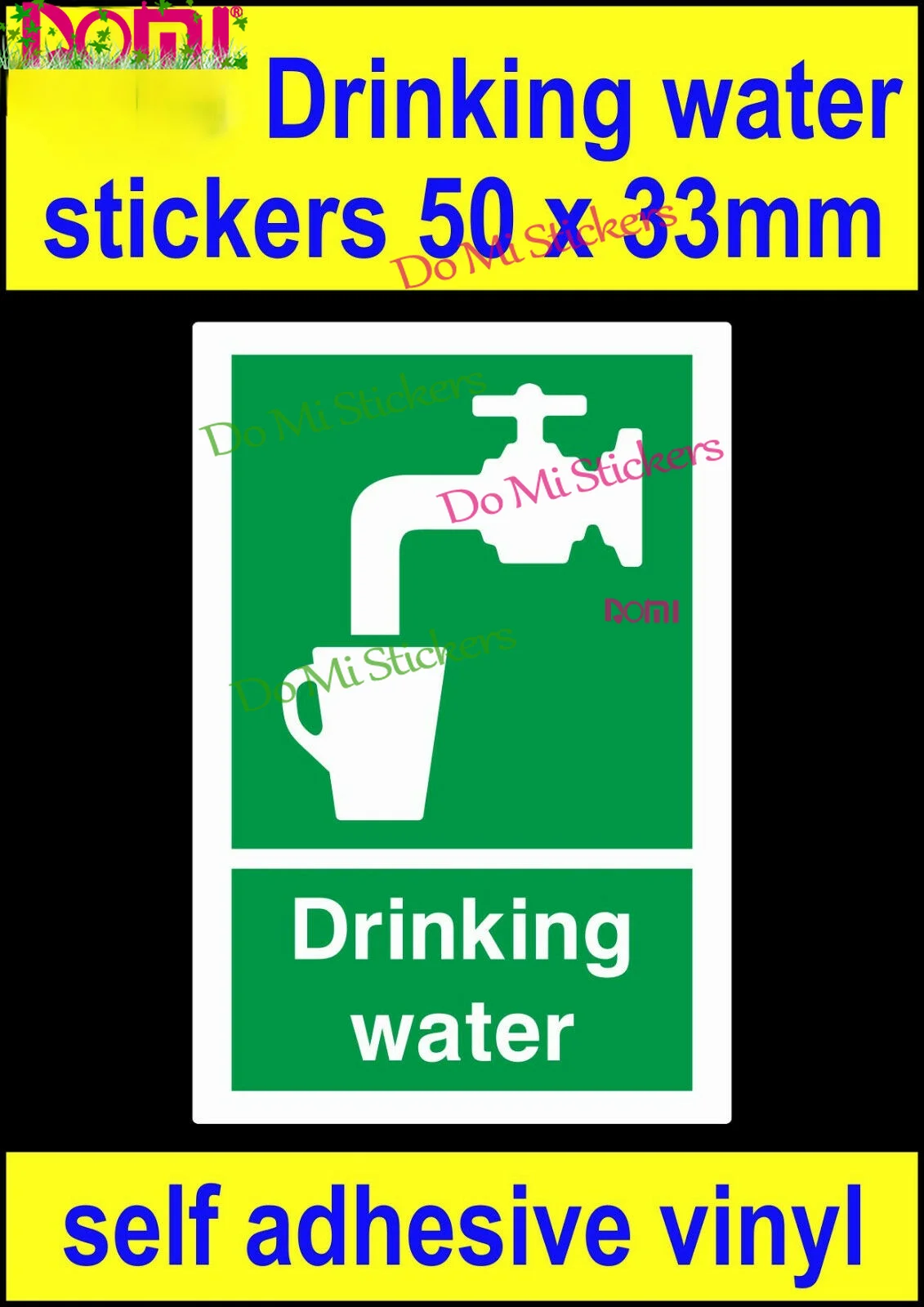 

5X Drinking Water Stickers Adhesive Vinyl Water Fit for Drinking Signs Wall Refrigerator Water Dispenser Decals Car Stickers JDM