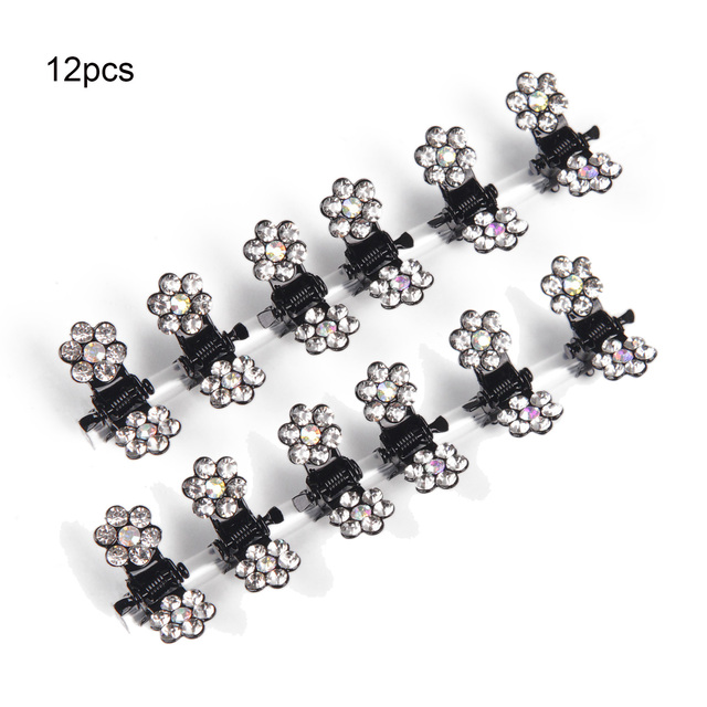Crystal Rhinestone Flower Hair Claws Clamps Hairgrip Accessories Hairpins Hair Clips Jewelry for Women Bridal Kids Girl