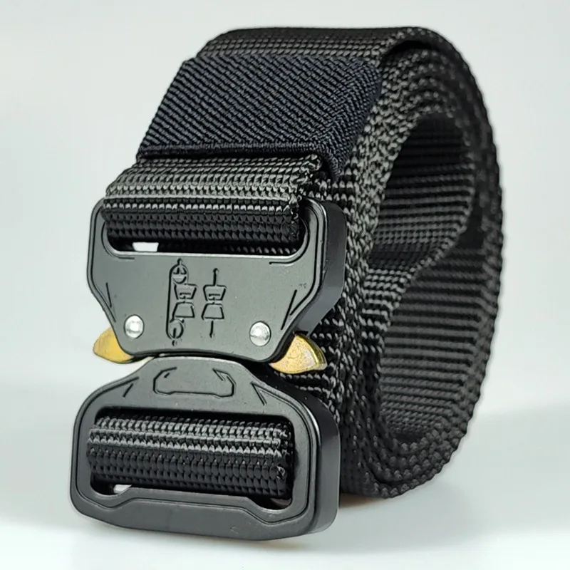 

Cobra Buckle Outdoor Tactical Belt for Men's Nylon Sports Quick Release Training Canvas Belt 130cm