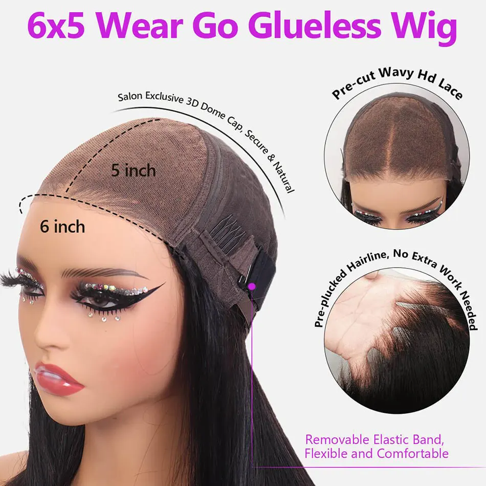 Celie Super Double Drawn Straight Bob Wig With Pop Layers 6&times;5 Wear Go Glueless Wig Short Human Hair
