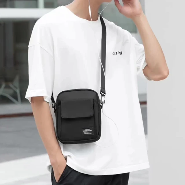 Street Trend Shoulder Bag Multi-Function Men Chest Pouch Outdoors Messenger  Bag Solid Color Handbag Nylon Unisex Crossbody Pouch - AliExpress