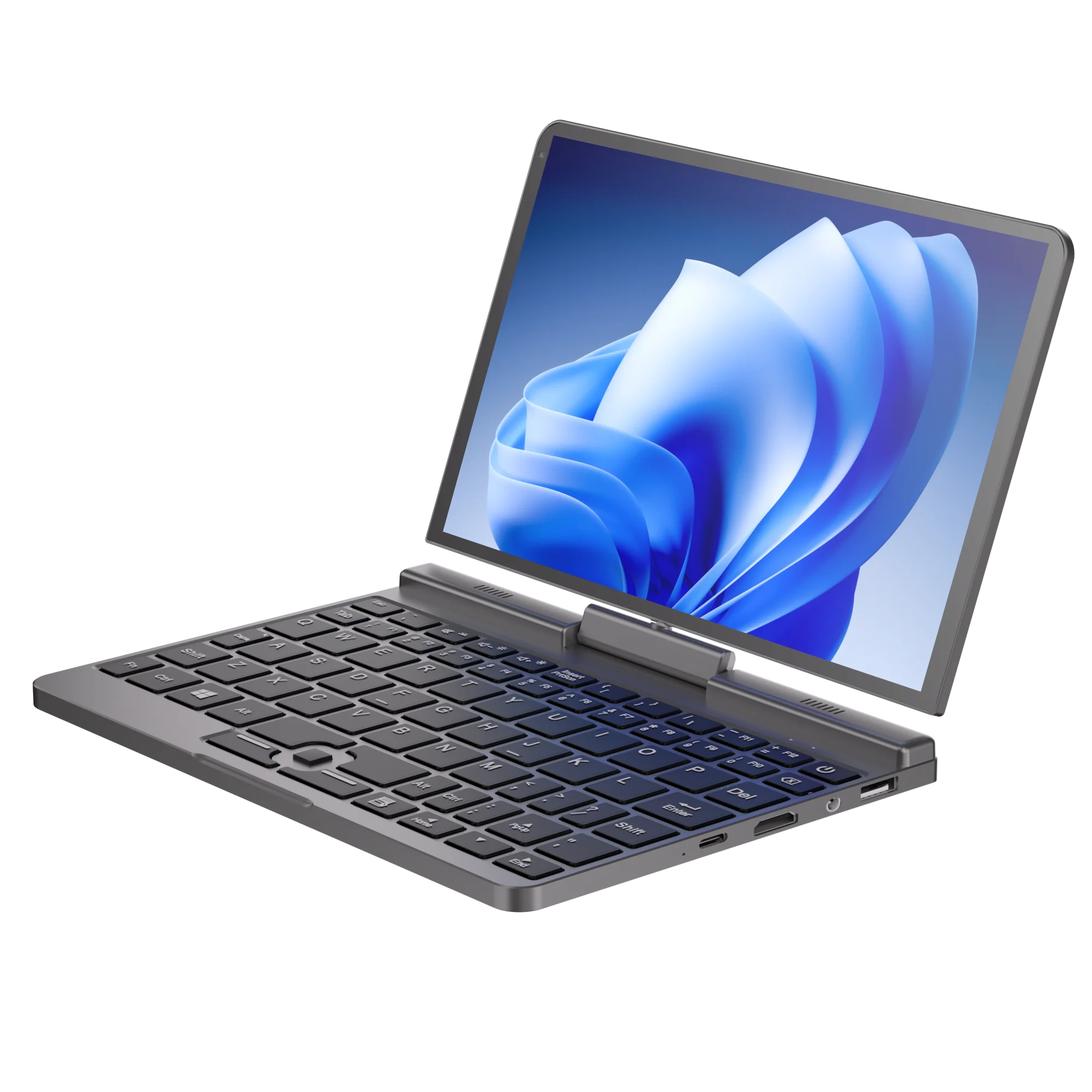 YSJMNPC 12th Gen Mini Laptop Intel N100 Quad Core 8 Inch Screen LPDDR5 12GB 1TB 4800MHz Windows11Pro AX WiFi6 BT5.2 RJ45 LAN 3