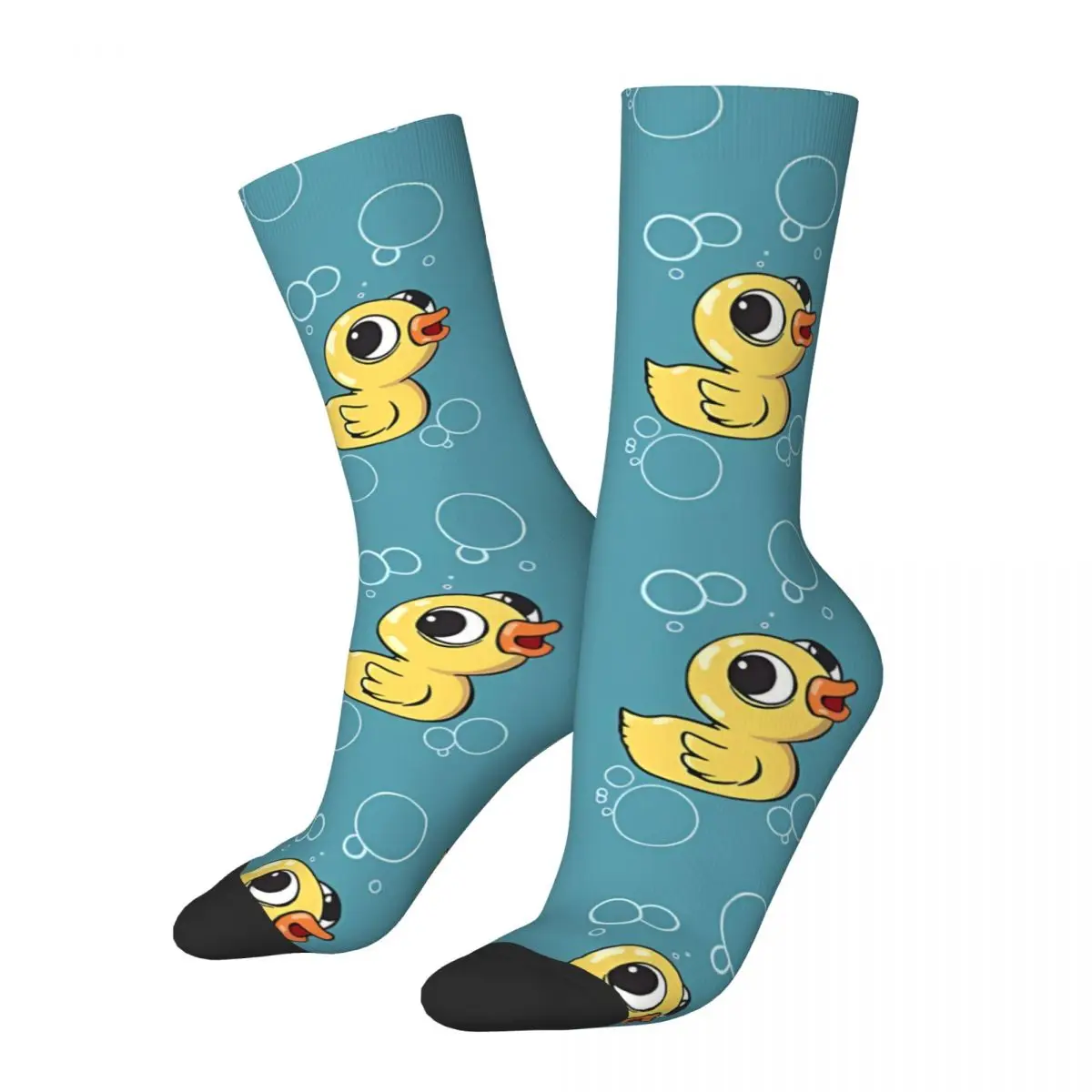 Little Goofy Rubber Duck Cute Socks Uomo Uomo Donna Calze Invernali Poliestere