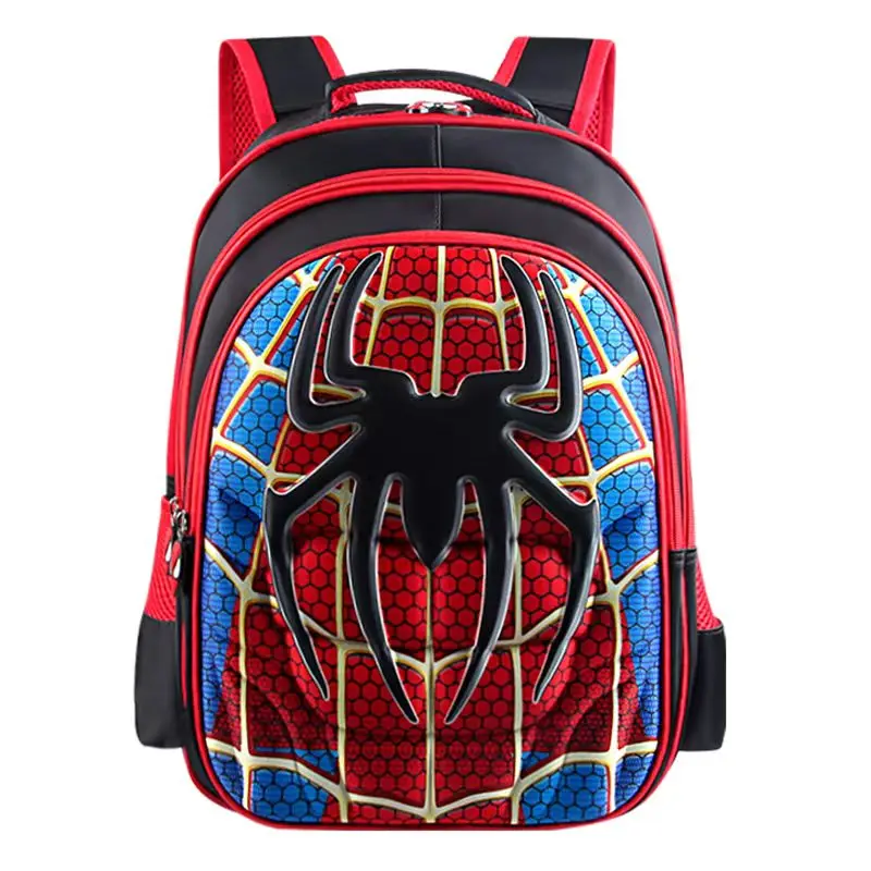 Zaino per bambini Spider King: Nylon impermeabile e grande capacità per bambini di 2-16 anni