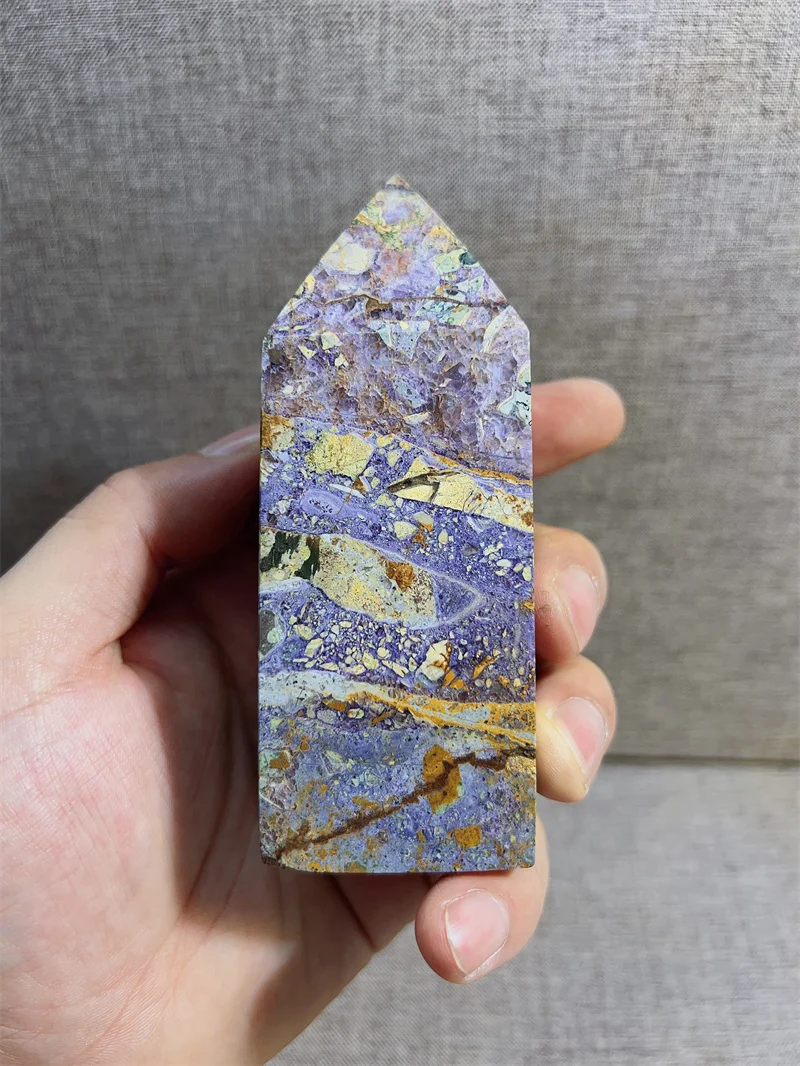

Natural Fluorite Root Tower Free Form Tumble Slab Crystal Mineral Madagascar Healing Palm Workmanship Ornament Carving Chip