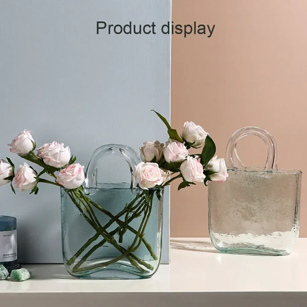 Glass Flower Vase Nordic Style Glasses For Plants Transparent Bubble Glass Flower Vases Flower Pot Home Decor Table Ornaments