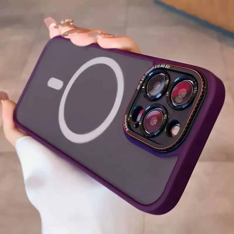 

For Apple Iphone 14promax Case Frosted Phone Case 12 Magnetic 13 Skin Feel Anti-drop Lens Protector