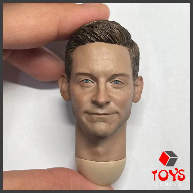 

1/6 Scale Middle-aged Tobey Maguire Head Sculpt Carving Model Fit 12-inch Male Soldier Action Figure Body Dolls