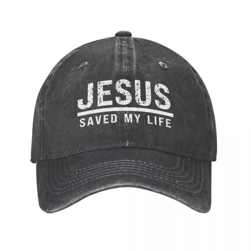 

Y2K 2023 New Casual Washed Cotton Jesus Saved My Life Christian Ponytail Baseball Dad Spring Summer Snapback Hat Cap Hats