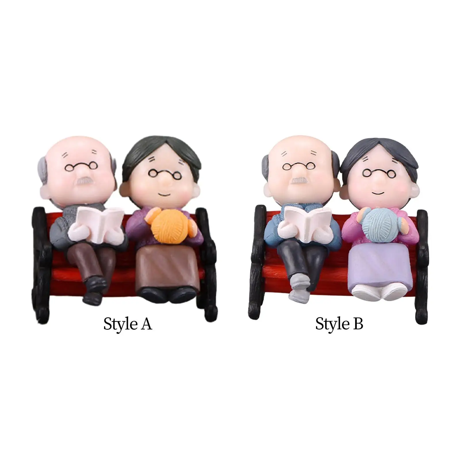 사랑 노인 커플 미니어처 장식, 결혼 선물, 재미 있고 사랑스러운 부모