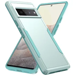 Heavy Duty Rugged Armor Shockproof Case - Soft TPU & Hard Plastic Protective Back Cover for Pixel 7 (Green)
