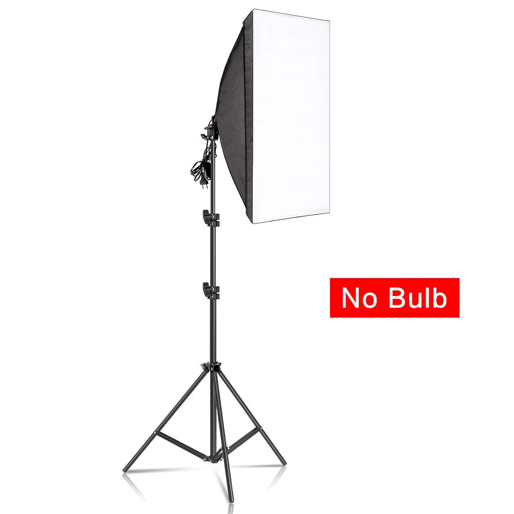 

50x70cm Soft Box NO Bulb Photography Softbox Studio Photo Lighting Kit Continuous Light System For Camera With Bulb Accessories