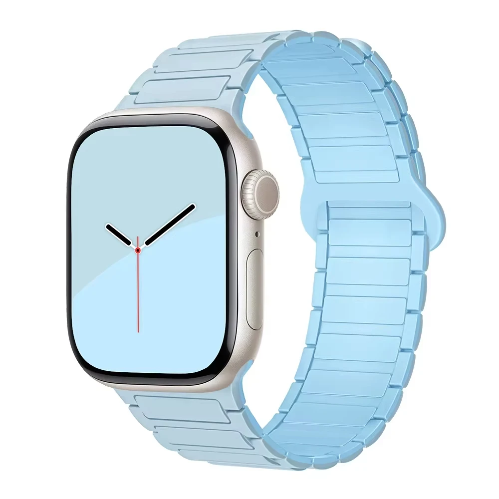 ตัวเลือกสินค้า สายซิลิโคนแม่เหล็ก iWatch 40-49 มม. ปรับได้ ใส่สบาย ทนทาน