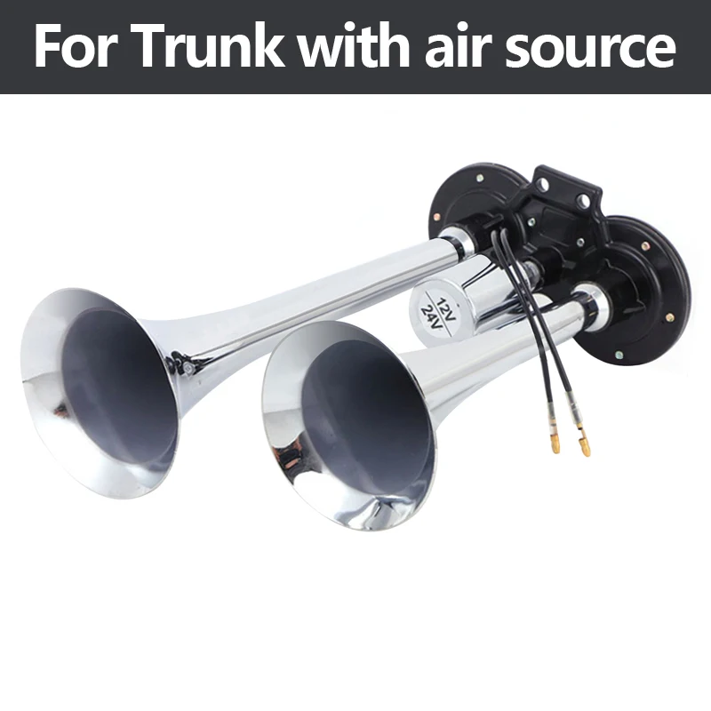 Universal 2 Trompete Elektronische Chrom Air Horn sound signal 12v Auto Lkw  Boot Busse Luft Kompressor zug horn laut lautsprecher - AliExpress
