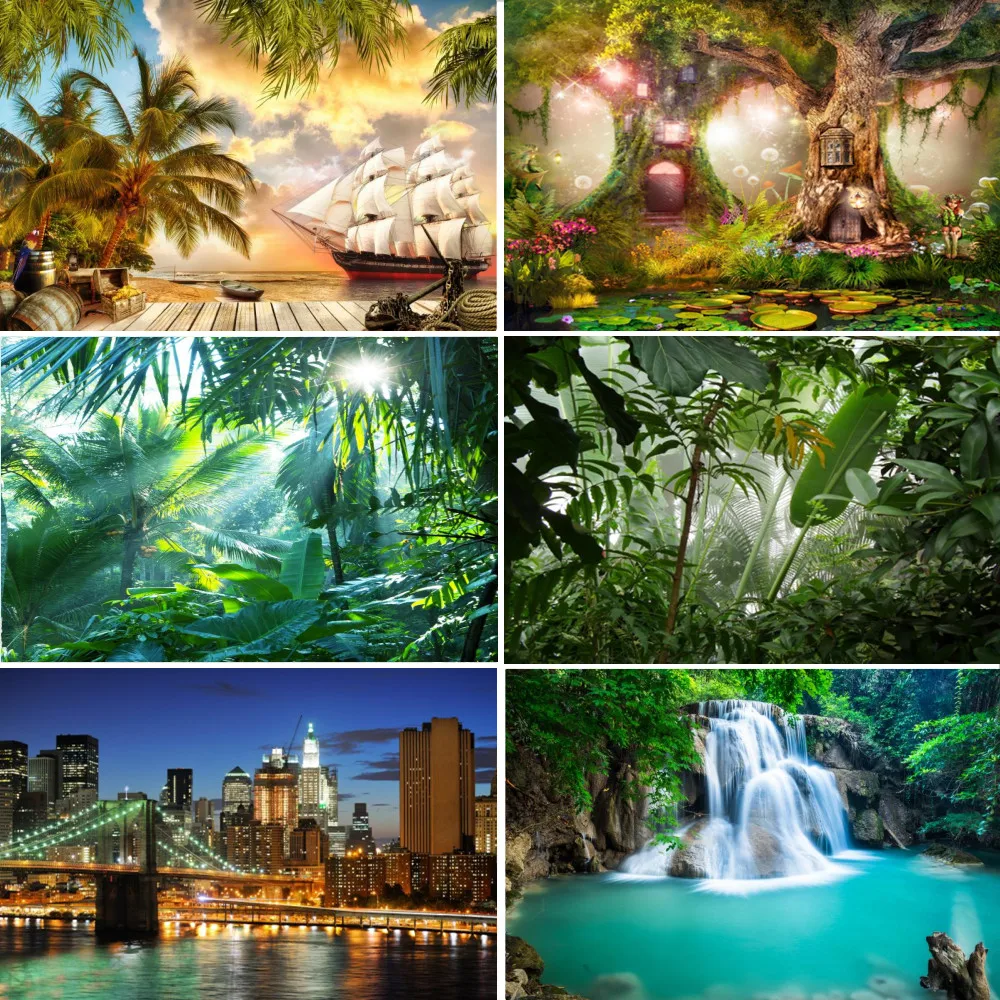 

Custom Mural Wallpaper Plants Waterfall Nature Landscape Wall Painting Living Room TV Sofa Bedroom Study Home Decor Wall Papers