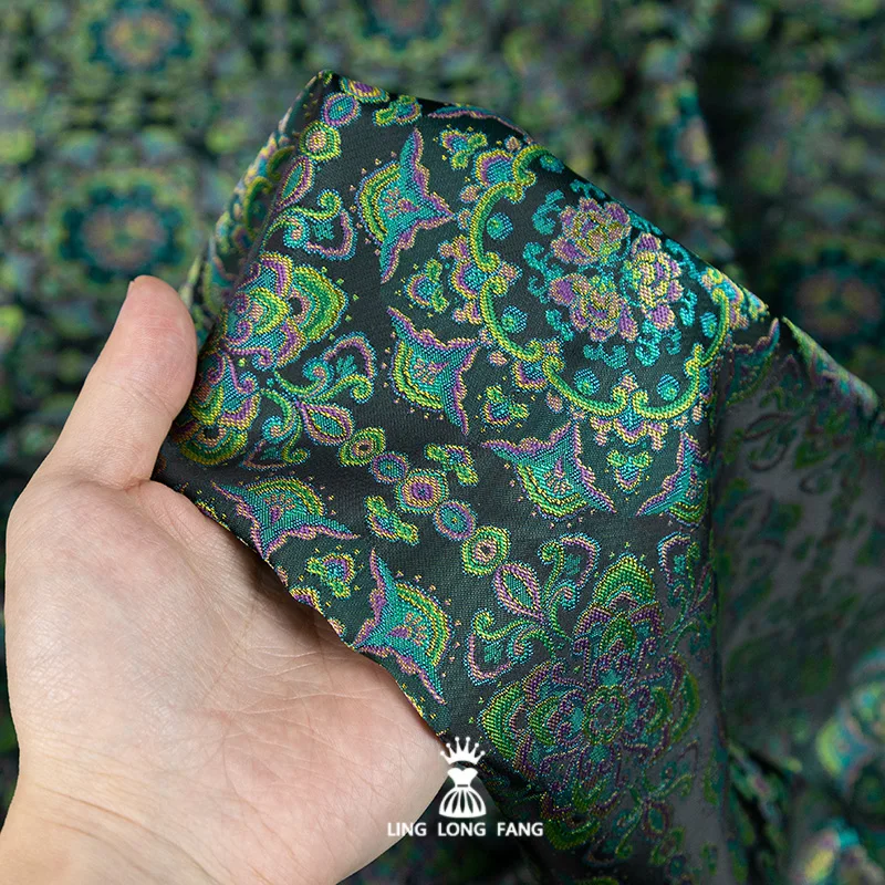 Retro Song Brocade Special Fabric New Chinese Style Cheongsam Sachet Vest Jacket Dress Jacquard Brocade Fabric for Tailoring
