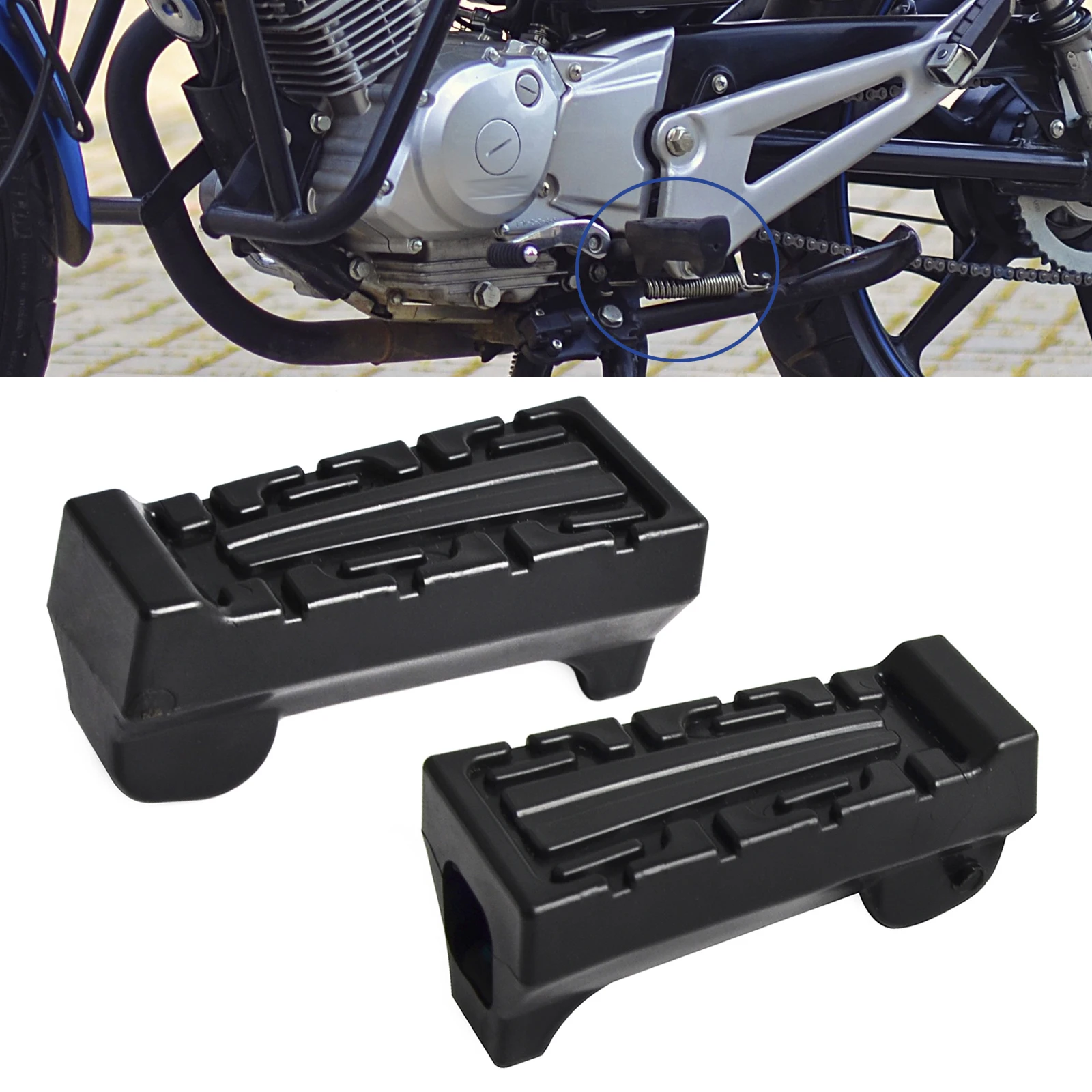 1 Pair Motorcycle Front Footrest Foot Pegs for Yamaha YBR125 YBR 125