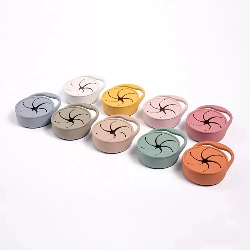 Baby Silicone Snack Cup Portable Food Storage Box BPA Free Silicone Soft Lid baby food storage containers portable food storage box