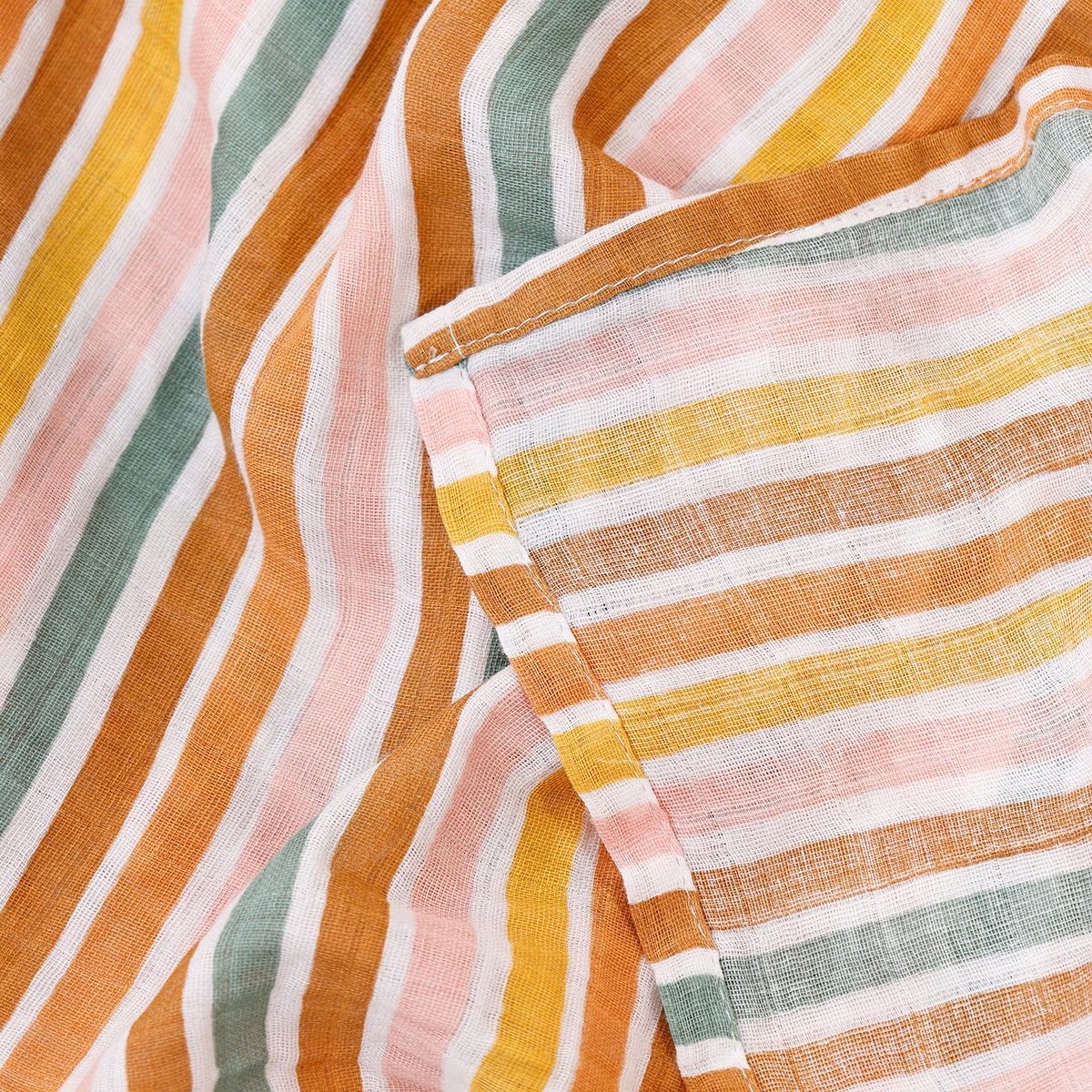 HappyFlute New 120*110CM Skin-friendly&Soft Muslin Pure Cotton Fiber Baby Swaddle Newborn Blanket Baby Infant Wrap 6