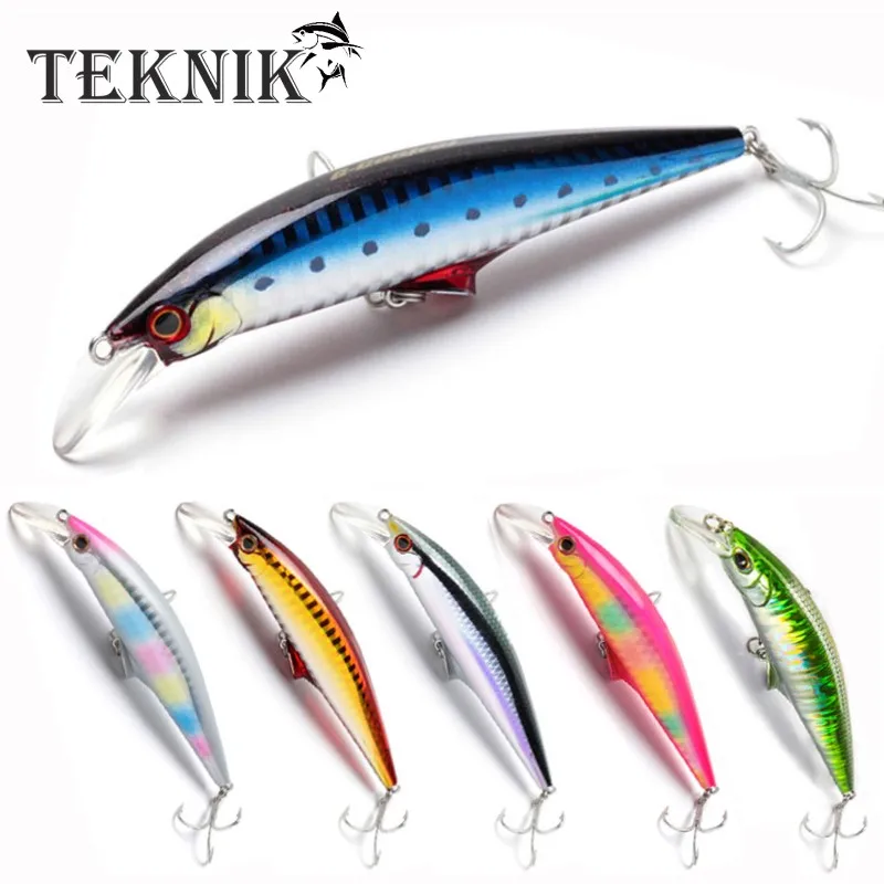 

Teknik Sinking Heavy Minnow 120MM 40G G Control Minnow Long Cast Artificial Hard Bait for Saltwater Spinning Fishing Lures