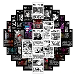 10/30/56pcs Anime Cartoon One Piece Wanted Posters Stickers for Kids Toy DIY Laptop Car Skateboard Waterproof Cool Sticker Decal