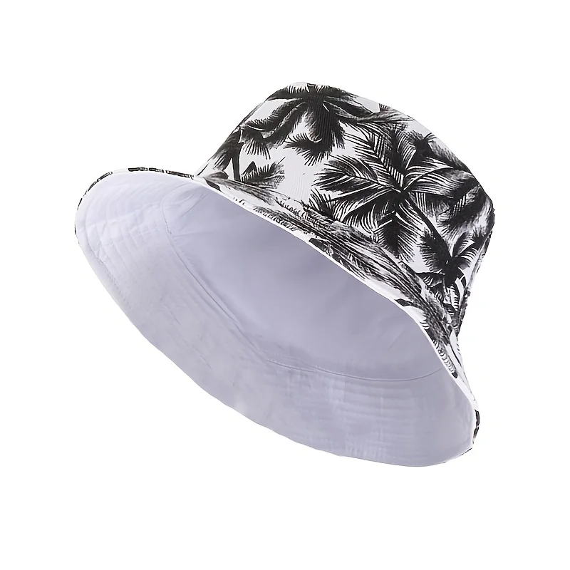 Unisex Tropical Coconut Tree Print Bucket Hats Fishermen Caps Outdoor Casual Cap Sunscreen Hat sun hats fisherman hat sunscreen hats bucket hats sun hat