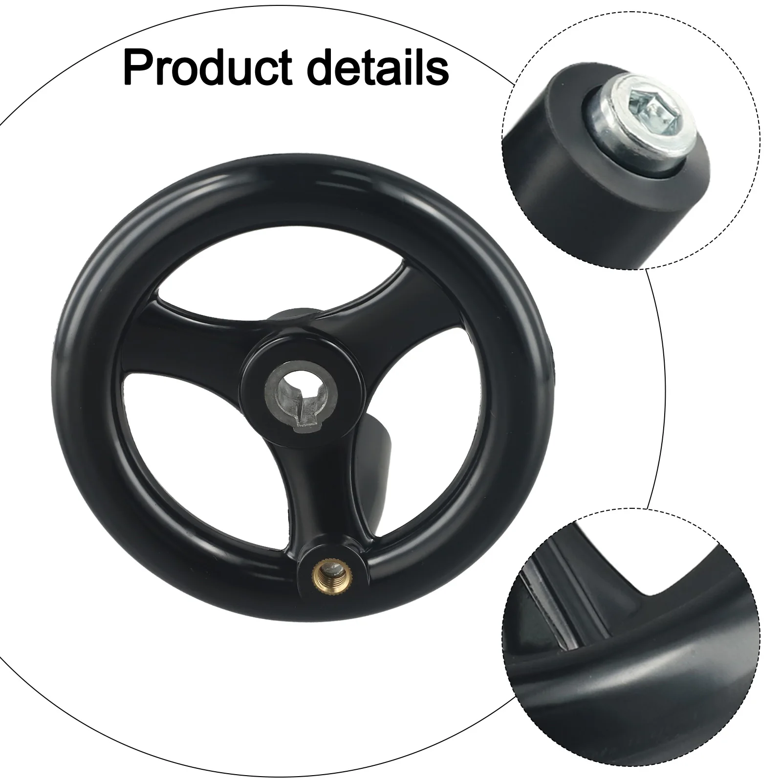D125/200/100/160mm 3 Spoke Hand Wheel Lathe Milling Handwheel With Revolving Handle Milling Machine Lathes Grinders 1pc